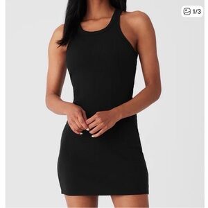 ALO Yoga Black Ribbed Dress